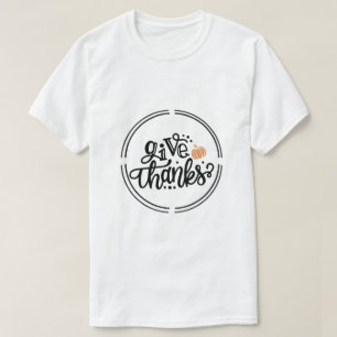 Camiseta Agradeça Ação de Graças Grato Feriado de Outono T