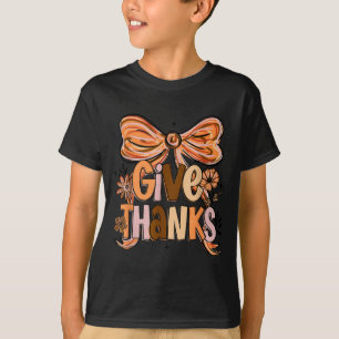 Camiseta Agradecer Arco Floral Préppy de Ação de Graças de 