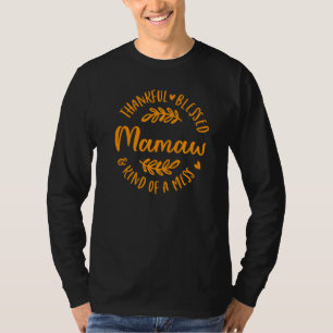 Camiseta Agradecida Abençoada E Meio Desorganizada Mamaw Di