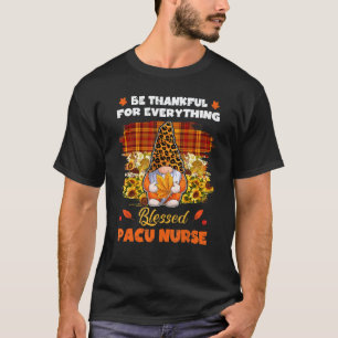 Camiseta Agradecido Abençoado Pacu Enfermeira Gnome Outono 