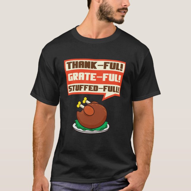 Camiseta Agradecido Satisfeito Cheio (Frente)