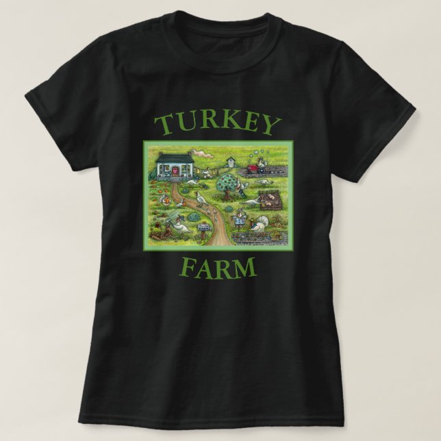 CAMISETA AGRADECIMENTO À FAZENDA TURQUIA, AVES HUMOROSAS DE (Frente do Design)