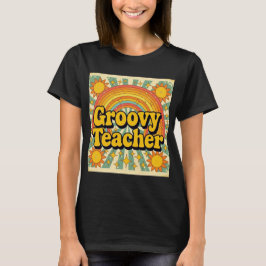 Camiseta Agradecimento ao Professor Groovy Estilo Retrô Fof