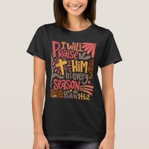 Camiseta Agradecimento Cristão Eu O Louvarei Em Todos