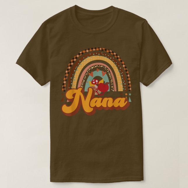 Camiseta Agradeço a abençoada benção Nana Fall Autumn Graça (Frente do Design)