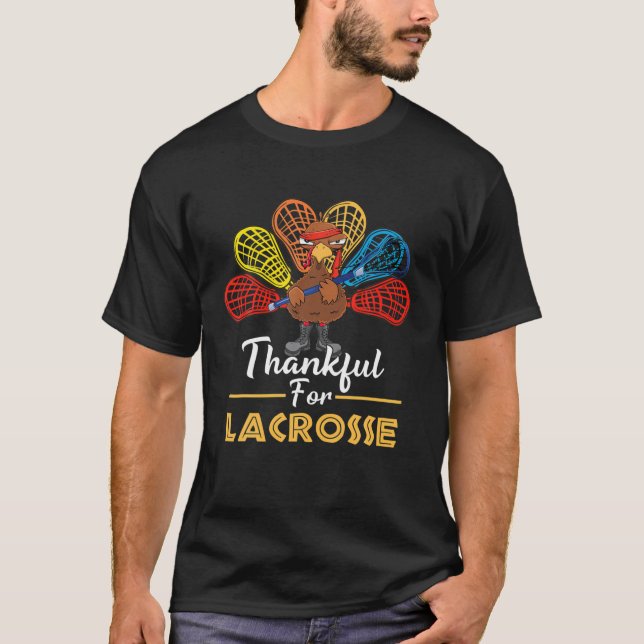 Camiseta Agradeço A Lacrosse Turkey - Ação De Graças Gift S (Frente)