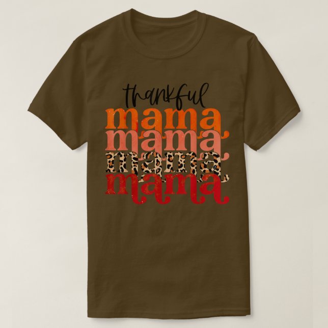 Camiseta Agradeço à mãe Leopard Engraçado Queda de outono G (Frente do Design)