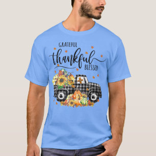 Camiseta Agradeço ao Feliz e Abençoado Pumpkins Truck Autu