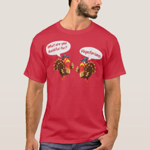Camiseta Agradeço aos vegetarianos pelo Dia de Ação de Graç