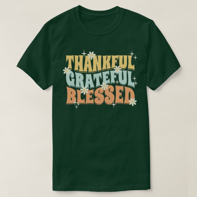 Camiseta Agradeço, Grata Abençoada1 (Frente do Design)