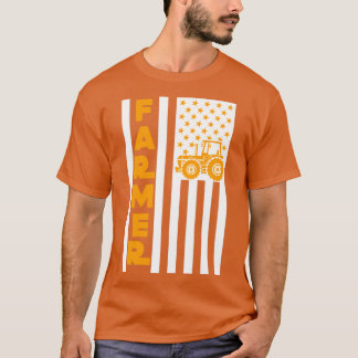 Camiseta Agricultor Americano Oferece Farmador Patriótico O