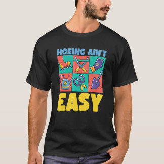 Camiseta Agricultor Cavando Não é Fácil Jardim Plantas Jar