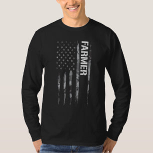 Camiseta Agricultor da Bandeira Americana Citações da Ban
