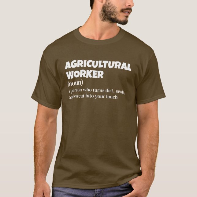 Camiseta Agricultor - Definição de Trabalho Engraçada (Frente)