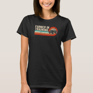 Camiseta Agricultor Na Formação Da Agricultura Retro Sunset