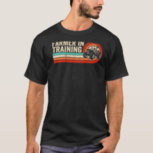 Camiseta Agricultor Na Formação Da Agricultura Retro Sunset