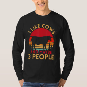 Camiseta Agricultora Eu Gosto De Vacas E Talvez De Três Vac