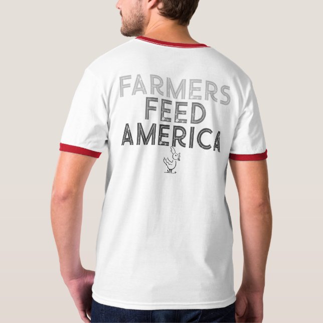 Camiseta AGRICULTORES ALIMENTAM T-Shirt DA AMÉRICA (Verso)