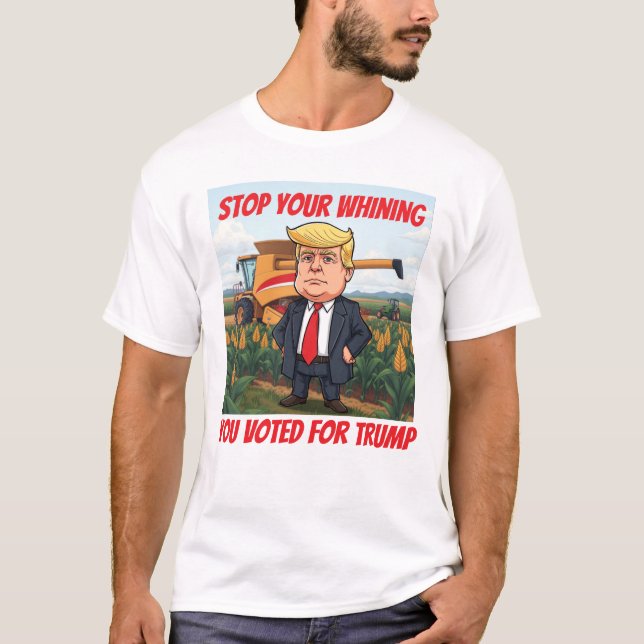 Camiseta Agricultores Americanos Param De Chorar Que Votara (Frente)
