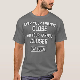 Camiseta Agricultores apóiam seu fazendeiro comendo fazende