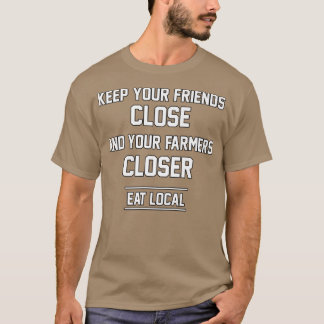 Camiseta Agricultores apóiam seu fazendeiro comendo fazende