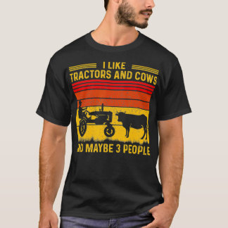 Camiseta Agricultores Eu Gosto De Tratores E Vacas E Talvez
