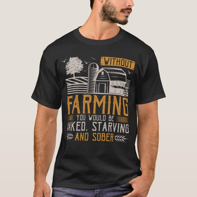 Camiseta Agricultores locais apoiam a agricultura (Frente)