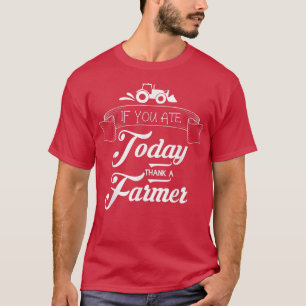 Camiseta Agricultores se comem hoje Obrigado apoio ao agric