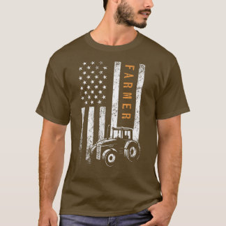 Camiseta Agricultura de Fazenda de Bandeira Americana