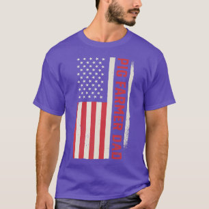 Camiseta Agricultura de Fazenda de Porcos Patriótica