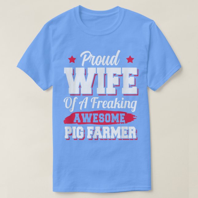 Camiseta Agricultura de Fazendas do porco Esposa do Agricul (Frente do Design)