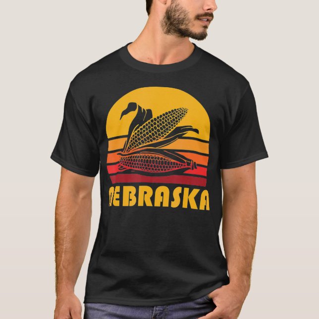 Camiseta Agricultura de Milho de Granizo em Nebraska Corn (Frente)