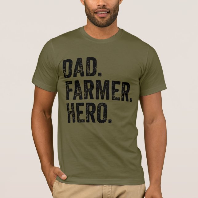 Camiseta Agricultura do Dia de os pais Herói pai (Frente)