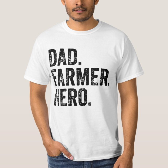 Camiseta Agricultura do Dia de os pais Herói pai (Frente)