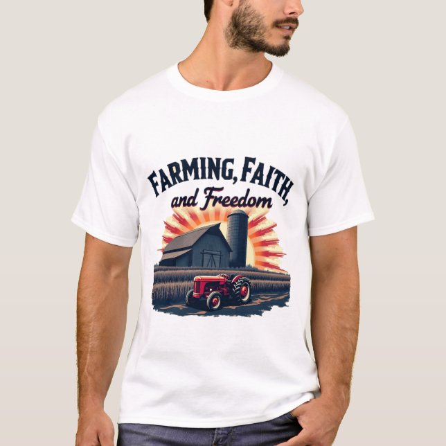 Camiseta Agricultura, fé e liberdade (Frente)