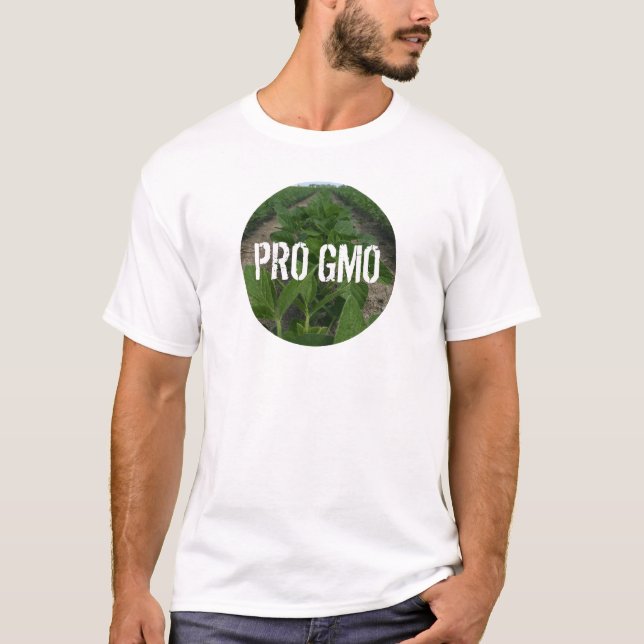 Camiseta Agricultura Prévia de OGM Ciência da Soja Agricult (Frente)