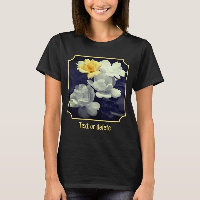 Camiseta Agrupamento de Rosa Amarela com Cor Parcial Person (Frente)