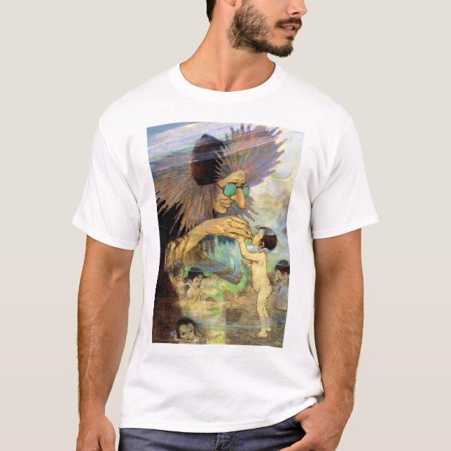 Camiseta Água Bebê e Fada, Jessie Willcox Smith (Frente)