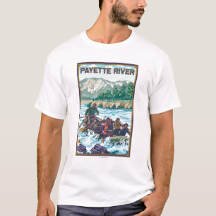 Camiseta Água branca que transporta - rio de Payette, Idah