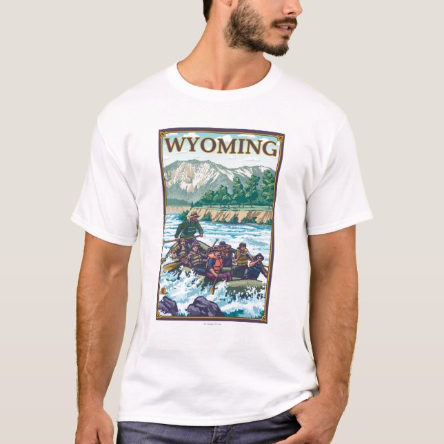 Camiseta Água branca que transporta - Wyoming (Frente)