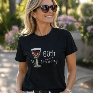 Camiseta Água de Rosas Vinho Tinto Aquarela 60º Aniversário