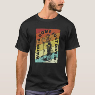 Camiseta Água É Casa Basta Mergulhar Em Cena Técnica Subaqu