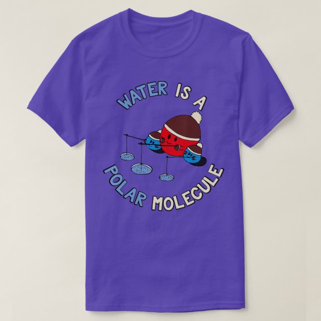 Camiseta Água É Uma Citação Polar Molécula Engraçada De Quí (Frente do Design)