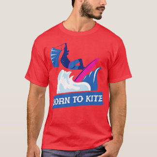 Camiseta Água Esporte Feliz Kiteboarder Gift Kitesurfing