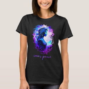 Camiseta Água-forte de Meditação Esotérica Yoga Paz Interio