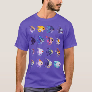 Camiseta Água fresca de Angelfish sem texto ou brilho