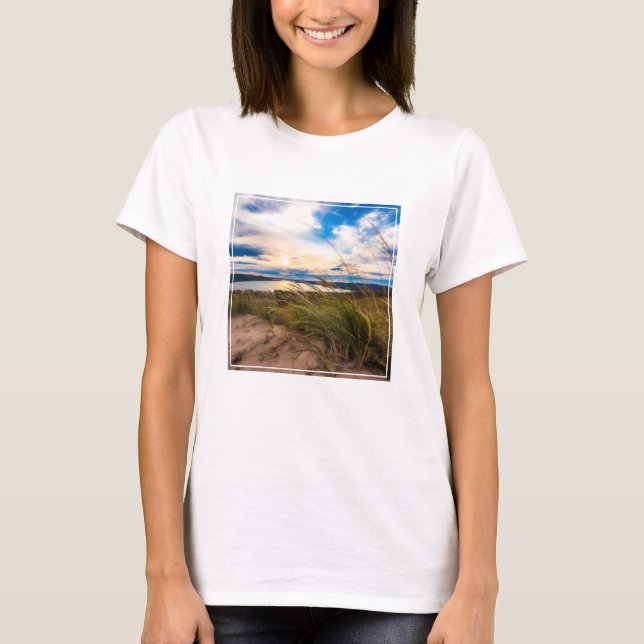 Camiseta Água | Glen Lake Sleeping Bear Dunes Michigan (Frente)