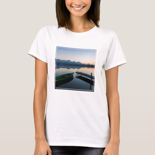 Camiseta Água | lago Hopfen Bavarian Alps Alemanha (Frente)