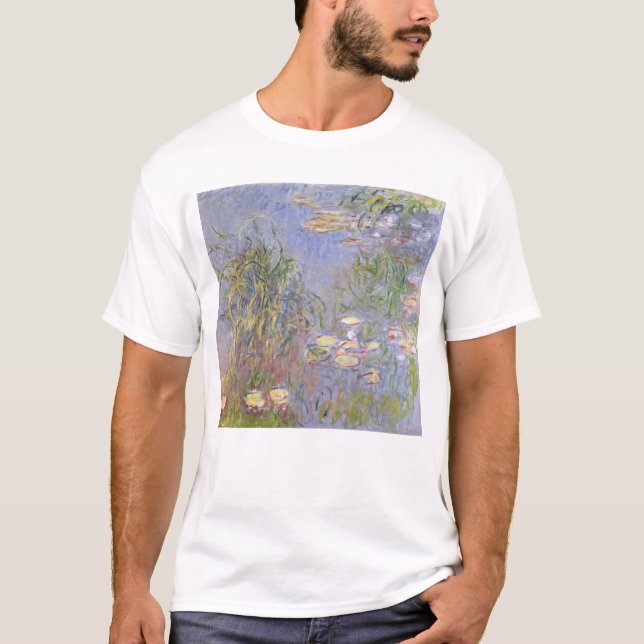 Camiseta Água-Lírios de Claude Monet |, conjunto de grama (Frente)