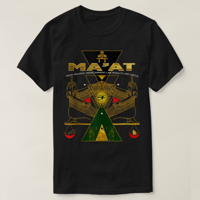 Camiseta ÁGUA MAIOR DE MAAT MAAT Tank EGÍPTIAN KEMETIC GODD (Frente do Design)